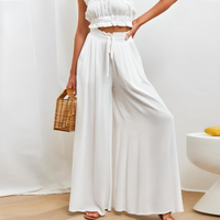 Damen Bequeme Elegante Freizeithose | Ideal Für Alltag und Freizeit in Weiß