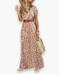 Frauen’s Elegantes Sommerkleid | Maxi in Rot