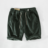 Herren Lässige Cordshorts | Atmungsaktiv und Bequem in Grün