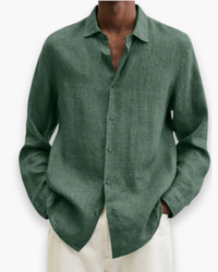Herren Elegante Freizeit Hemd | Lange Ärmel in Grün