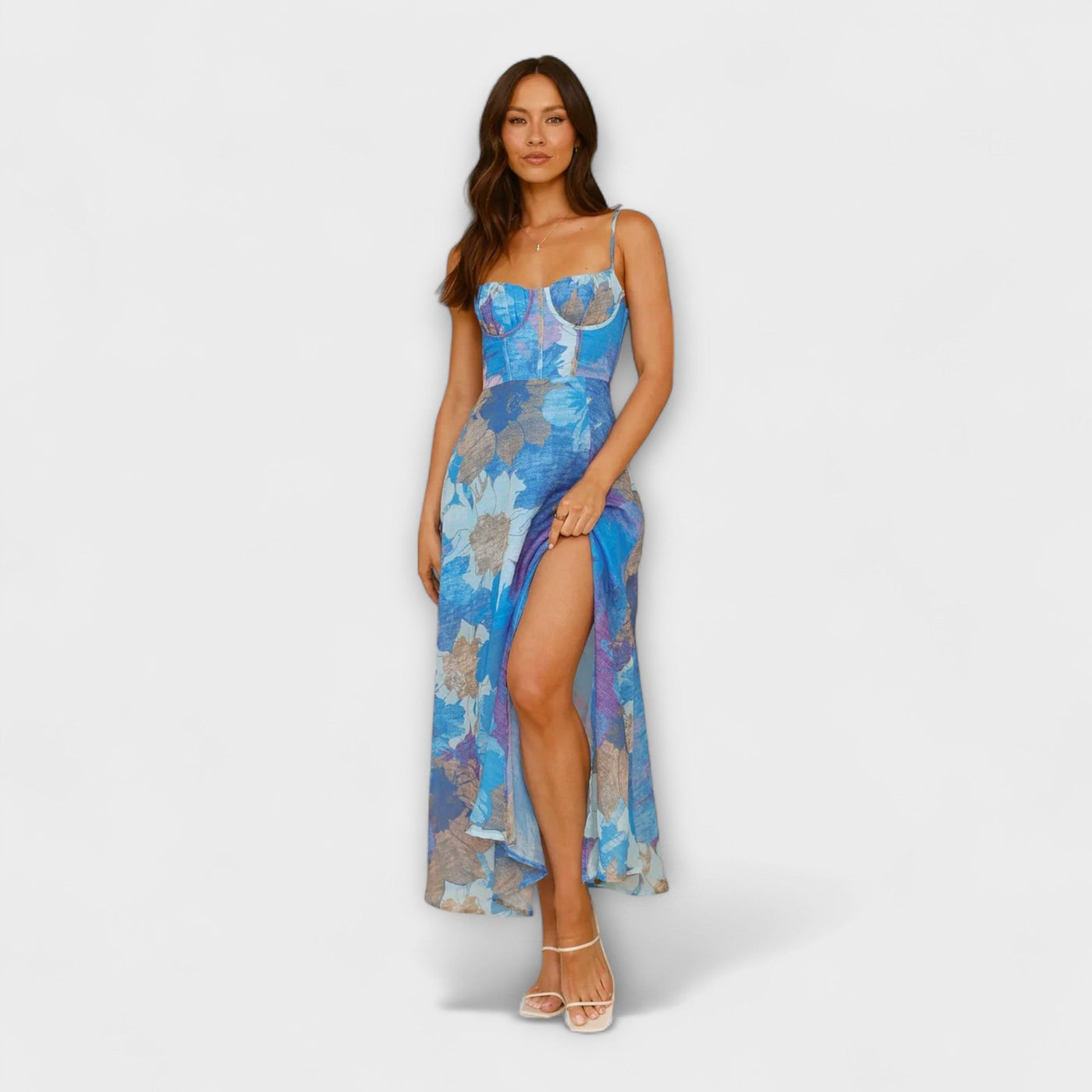 Audrey - Blumendruck-Trägerkleid für Damen - Stilvoll und Verführerisch