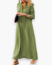 Damen Elegantes Maxi kleid | Sommer Lange Kleider in Grün