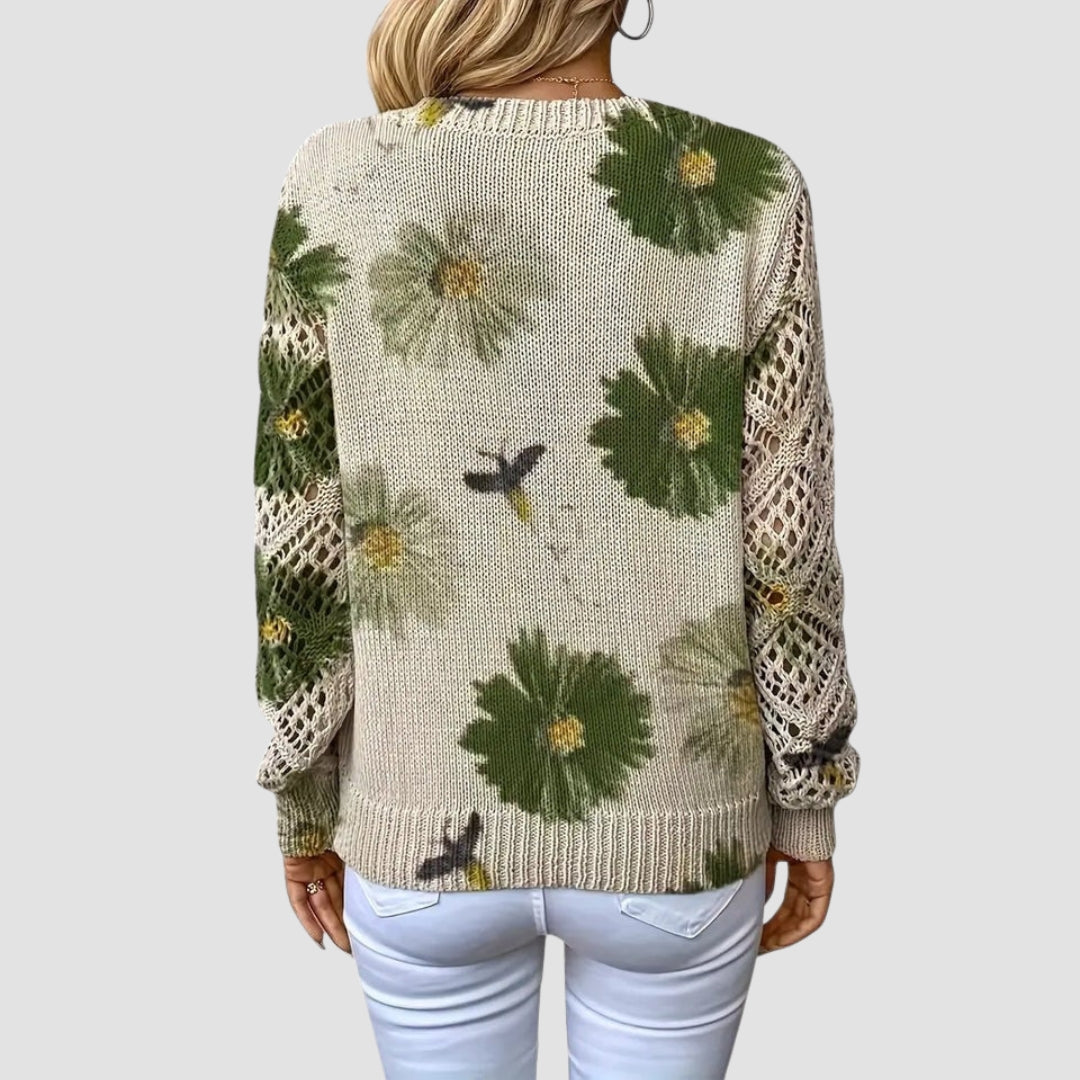 Martina™ | Eleganter Pullover mit Blumenmuster