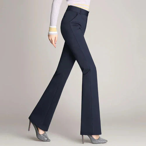 Schlank ausgestellte High-Waist-Hose – Mila