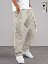 Lorencio™ Premium Mehrtaschen-Cargohose in Aprikose