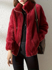 Sadie | Winter-Reißverschlussjacke in Rot