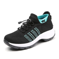 Jannah - Atmungsaktive Slip-On-Sportschuhe zum Gehen für Damen | Leichte Slip-On-Wander-Sneaker aus Mesh für Damen in Schwarz