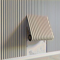 3D Selbstklebende Wandpaneele mit realistischer Holzoptik - Wallvera in Beige