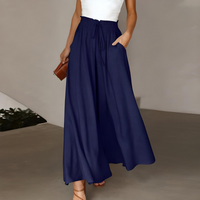 Damen Bequeme Elegante Freizeithose | Ideal Für Alltag und Freizeit in Dunkelblau