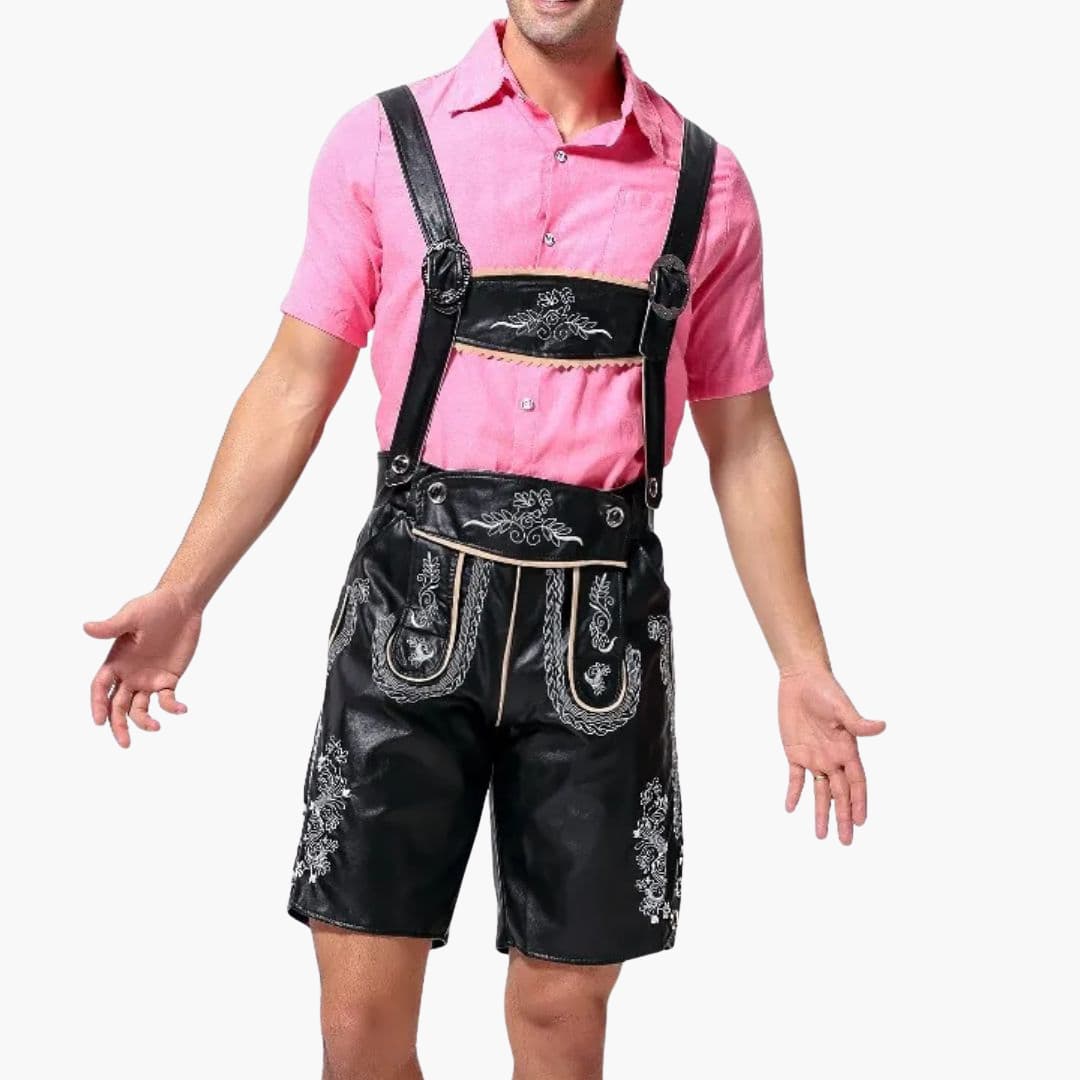 Bestickte Trachten Lederhose für Herren - Oktoberfest 2025