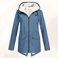Gipfelfreund Wasserdichte Winterjacke mit flauschigem Fellfutter in Blau