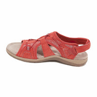 Alexis - Sandalen mit offenem Zehenbereich | Sandalen mit mehreren verstellbaren Riemen in Rot