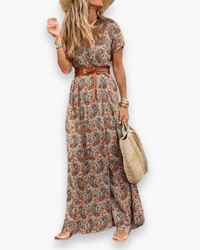 Frauen’s Elegantes Sommerkleid | Maxi in Braun