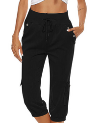 Damen Bequeme Freizeithose | Sportlich in Schwarz