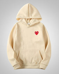 Theresa | Damen Bequemer Baumwoll Hoodie in Beige