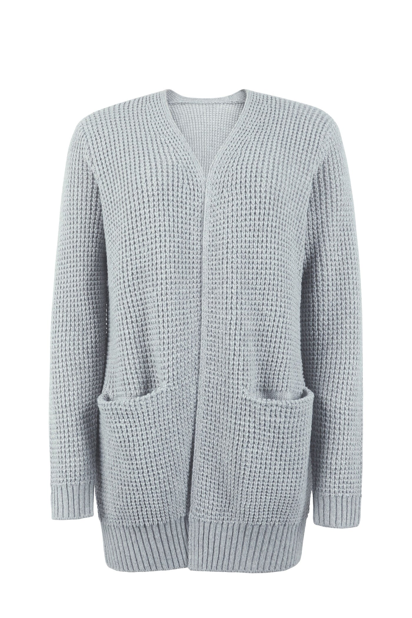 Damen Strickcardigan mit offener Front – Lässiger und bequemer Langarm-Cardigan für den Alltag