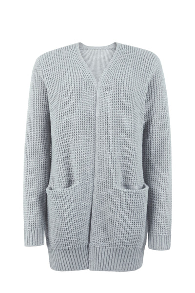 Damen Strickcardigan mit offener Front – Lässiger und bequemer Langarm-Cardigan für den Alltag