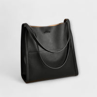 Brava - Handgefertigte Ledertasche in Schwarz