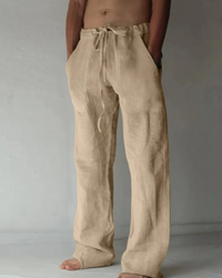 Herren Lässige Kordelzug-Hose | Lockerer Schnitt in Beige
