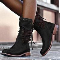 Agnes® | Lederstiefel in Schwarz