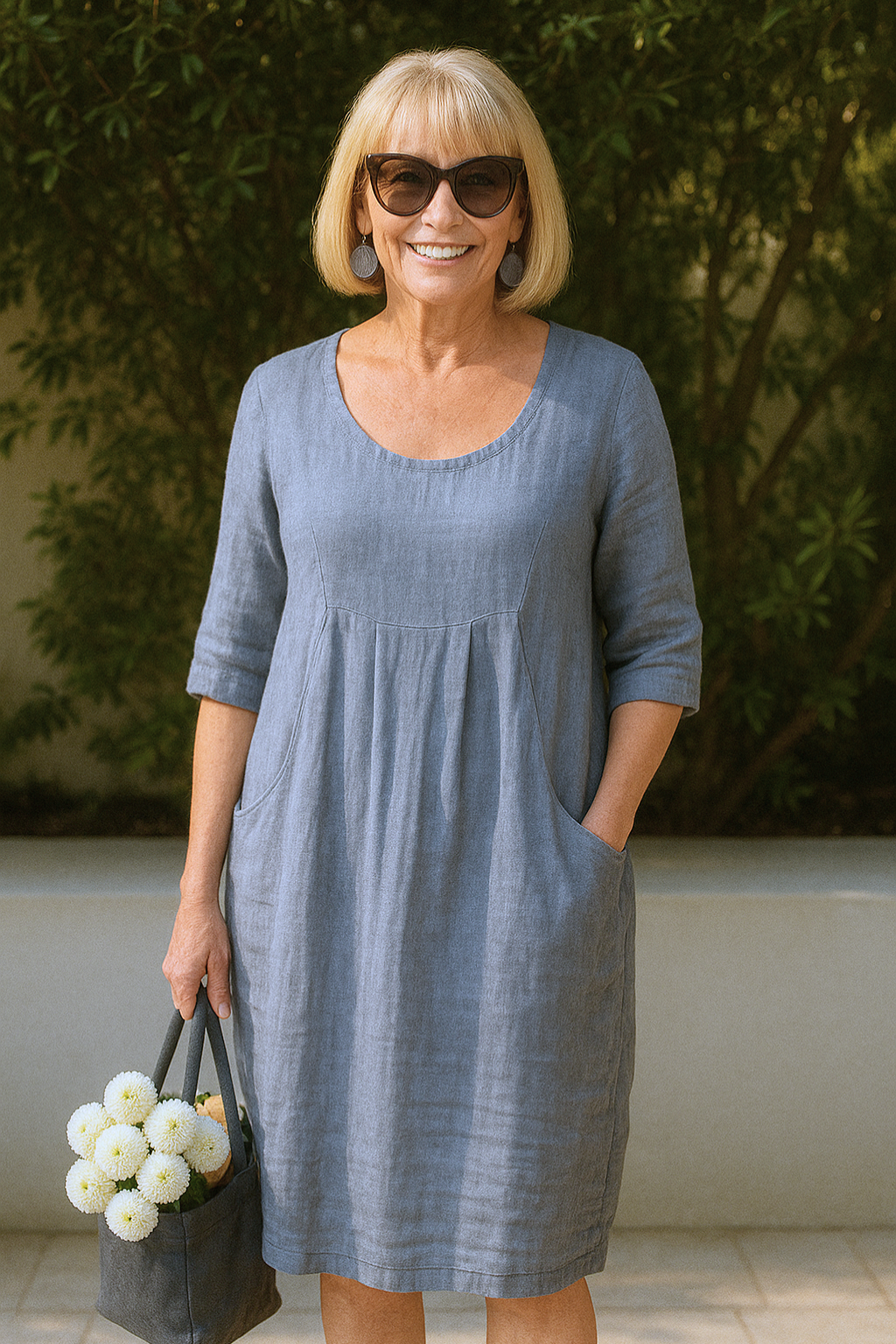 Laura™ | Elegantes Sommerkleid mit Taschen