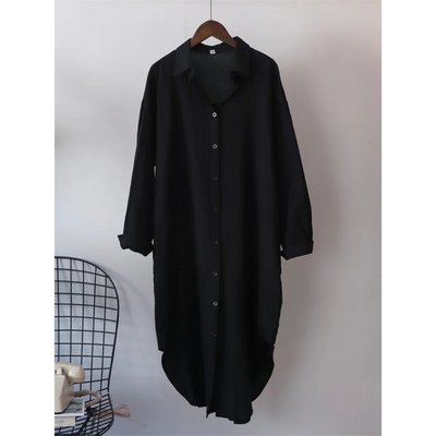 Elena – Blusenkleid mit langen Ärmeln und umgeschlagenem Kragen