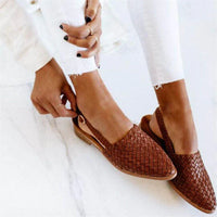 Damen Elegante Flache Schuhe | Geschlossene Schuhe in Braun