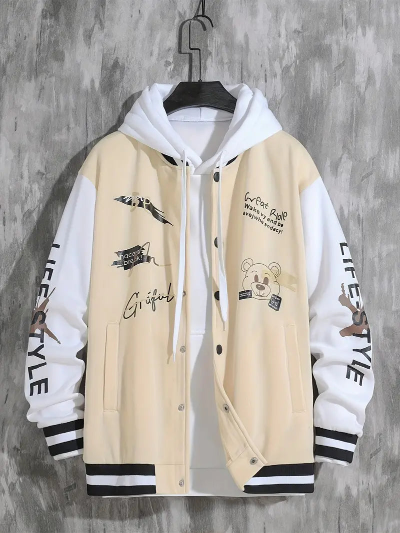 Baseballjacke mit Kapuze für Herren