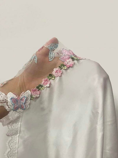 Sabina® | Attraktives Blumen-Nachthemd aus Satin