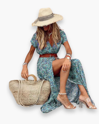 Frauen’s Elegantes Sommerkleid | Maxi in Türkis