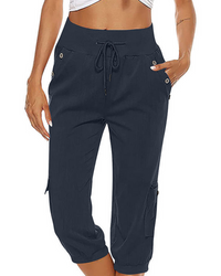 Damen Bequeme Freizeithose | Sportlich in Marineblau