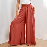 Damen Bequeme Elegante Freizeithose | Ideal Für Alltag und Freizeit in Rot