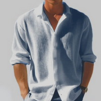 Herren Lässiges Button Down Hemd | Vielseitig Und Stilvoll in Blau