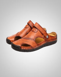 Jakob | Herren Orthopädische Pantoletten Sandalen in Dunkelbraun
