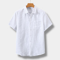Arthur | Kurzarm Brusttasche Hemd in Weiß
