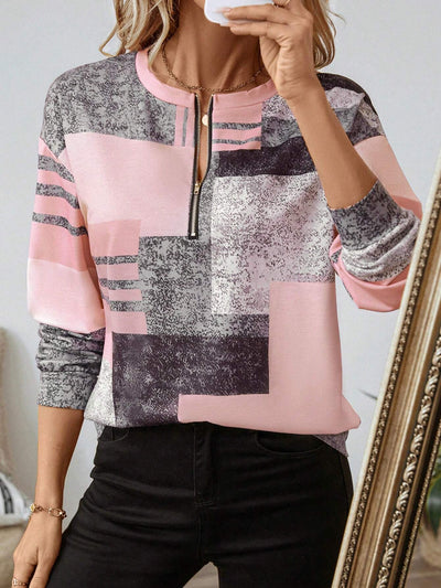 Tricia™ – Sweatshirt mit Grafikprint und Reißverschluss