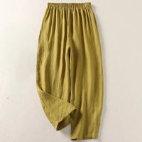 Ljupka – Leichte Hose Aus Baumwolle Und Leinen in Oliv
