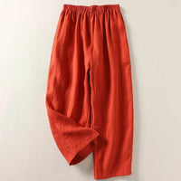 Ljupka – Leichte Hose Aus Baumwolle Und Leinen in Orange