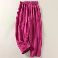 Ljupka – Leichte Hose Aus Baumwolle Und Leinen in Rosa