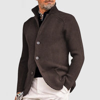 Strickjacke Herren Mit Knöpfen | Elegantes Taschen-Design in Braun