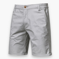 Herren Bequeme Stretch Shorts | Leichte Sommerhose in Hellgrau