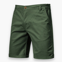 Herren Bequeme Stretch Shorts | Leichte Sommerhose in Armeegrün
