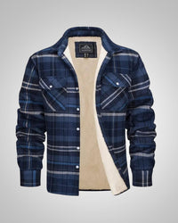 Marcel | Herren Sherpagefütterte Hemdjacke in Blau