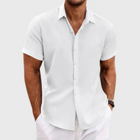 Herren Klassisches Button-up Hemd | Sommerlich Elegant in Weiß