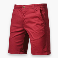 Herren Bequeme Stretch Shorts | Leichte Sommerhose in Weinrot
