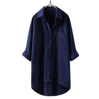 Knopf-Down-Hemd mit Taschen für Damen