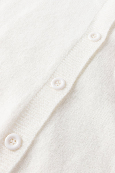 Arielle - Niedliche, gestrickte Strickjacke mit Blumenmuster und Knöpfen