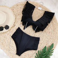 Luana® | Rüschen-Bikini-Set in Schwarz