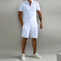 Herren Elegantes Polo- und Shorts-Set | Sommer in Weiß