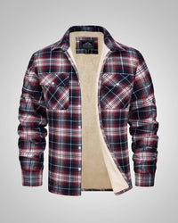 Marcel | Herren Sherpagefütterte Hemdjacke in Rosa